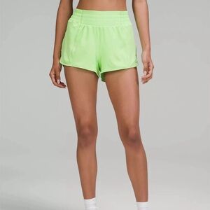Scream green high rise hotty hot lululemon shorts